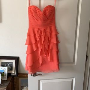 Short bridesmaid dress by Allure Bridals size 6 color:salmon